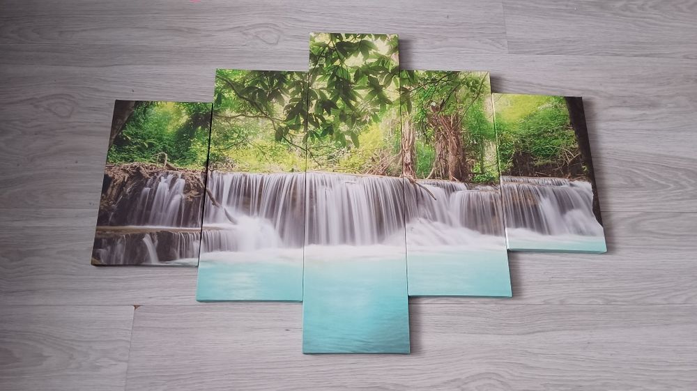 Obraz 5 częściowy wodospad.