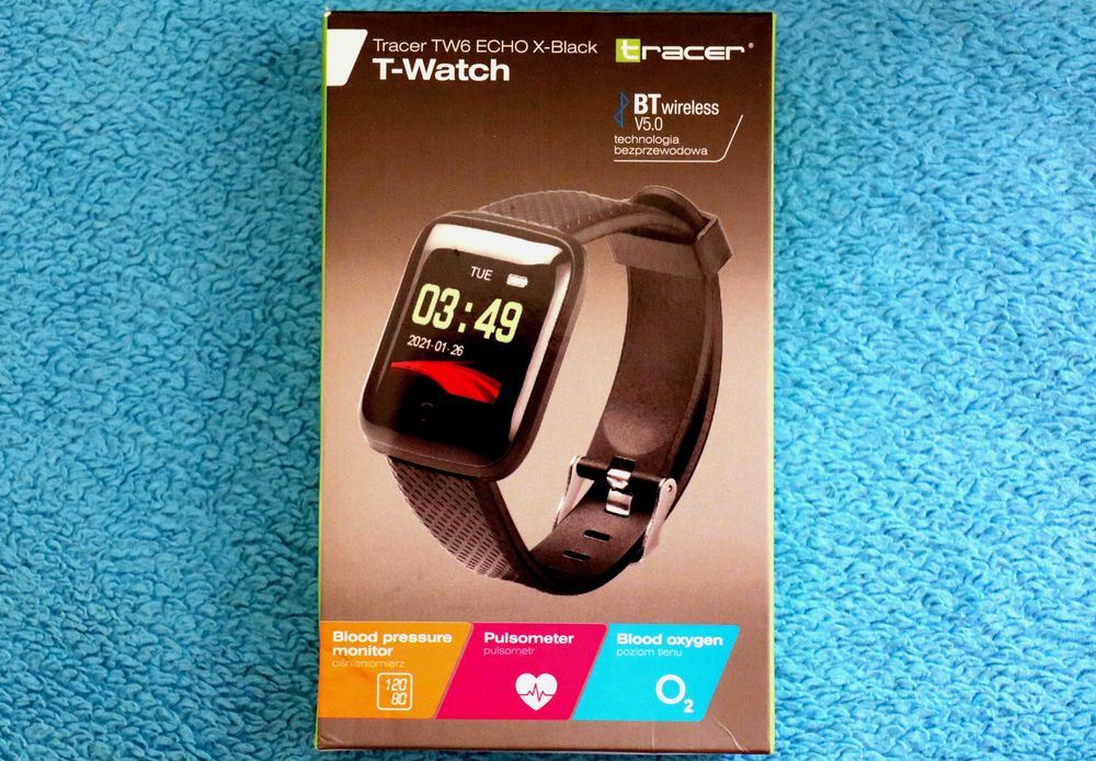 Smartwatch Tracer TW6 ECHO X-Black T-Watch