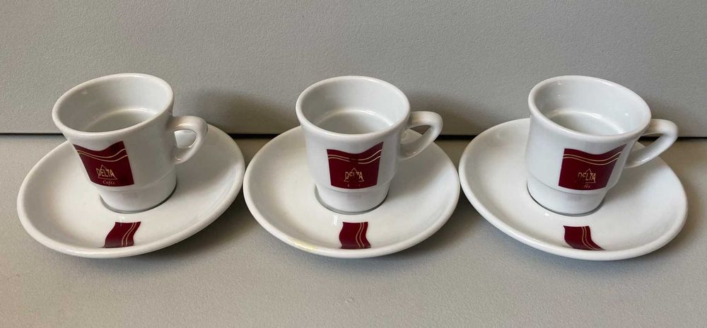 Conjunto de 3 Chávenas + Pires Delta - Porcelanas Costa Verde