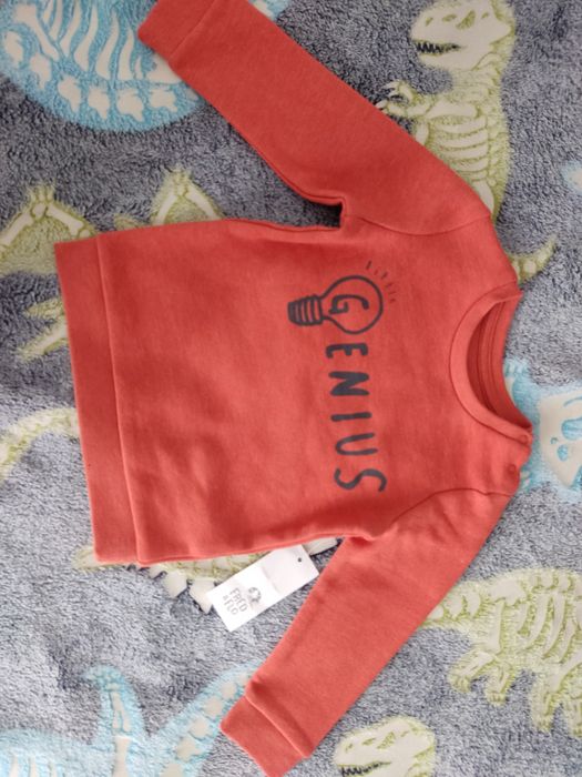 Nowa bluza ocieplana 12-18m.
