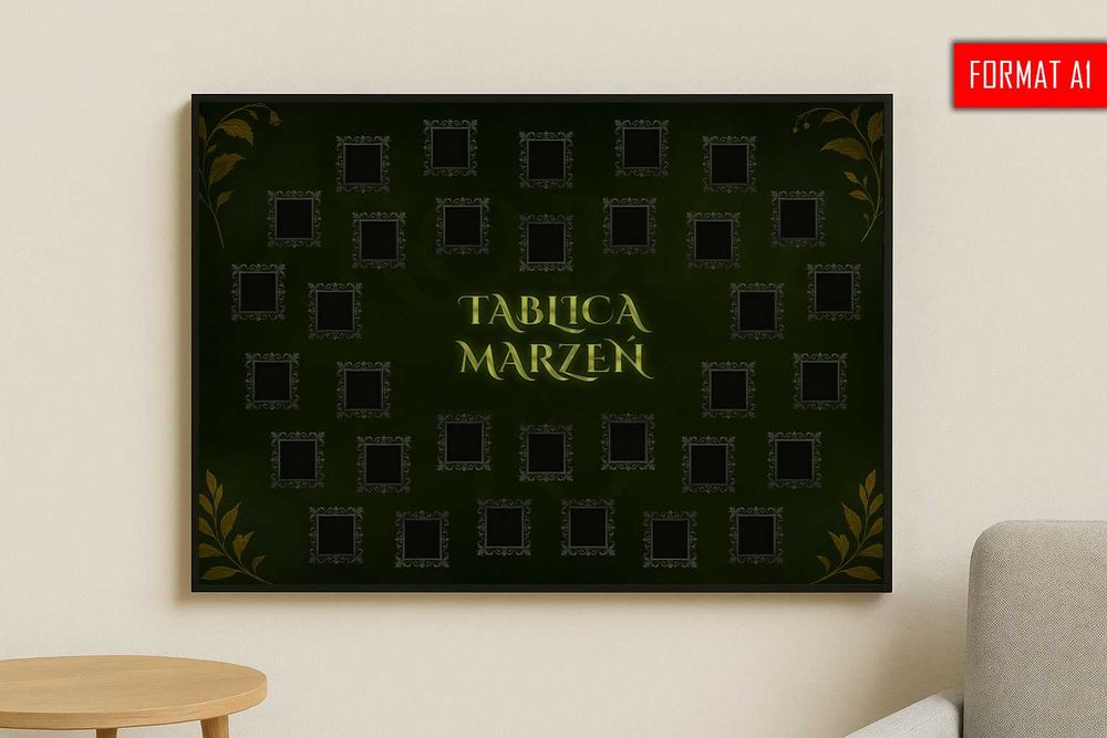 Plakat | TABLICA MARZEŃ | Format A1/A2 | Prezent | Własne marzenia