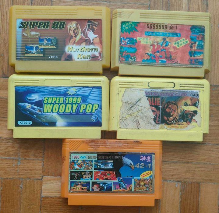 Pegasus gry 5szt famicom nes 100% ok retro gra dyskietka kart pegazus