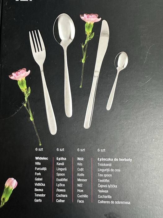 Ambition sztućce zestaw 24 szt ze stali nierdzewnej komplet dla 6 osób