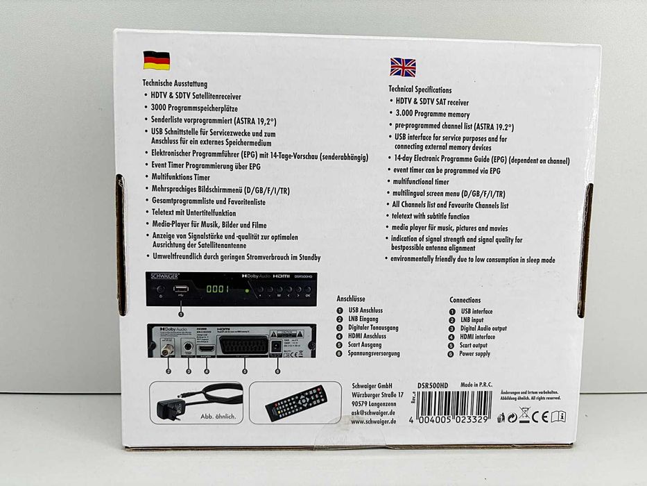 Dekoder DVB-S Schwaiger DSR 500 HD Wrocław Krzyki • OLX.pl