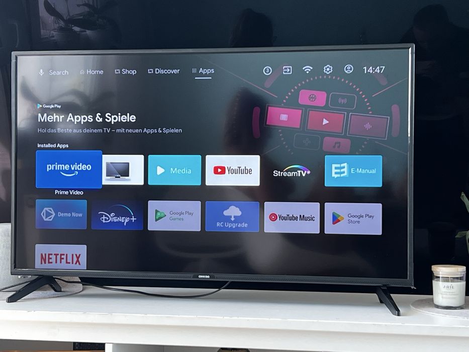 Telewizor Coocaa 42S3E – 42” Smart TV Android | Pilot | Nóżki | Plomby producenta