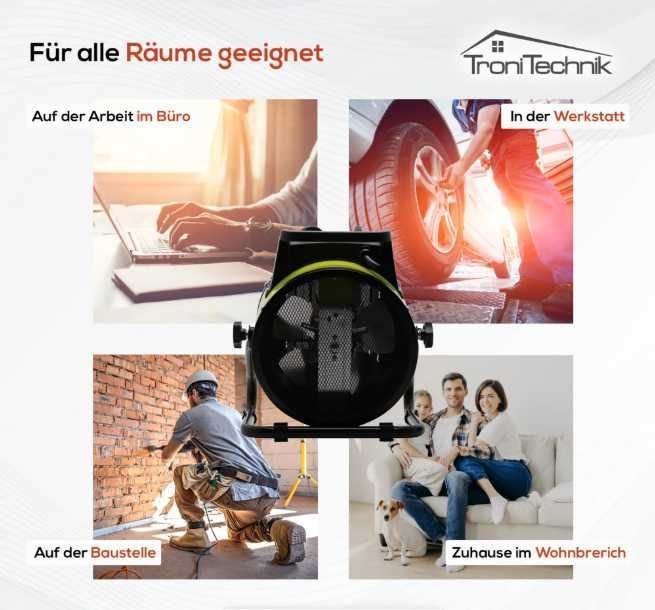 Обігрівач тепловентилятор TroniTechnik 2кВт дуйчик обогреватель