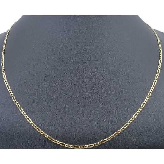 Piękny Złoty Łańcuszek Figaro 2,22G P585 14K 49CM 3MM