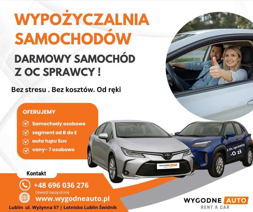 Wynajem samochodu, Samochód do wynajęcia, wypożyczalnia aut