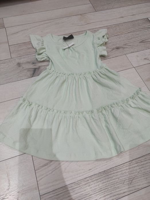 Miętowa sukienka dziewczęca boho Tessentials