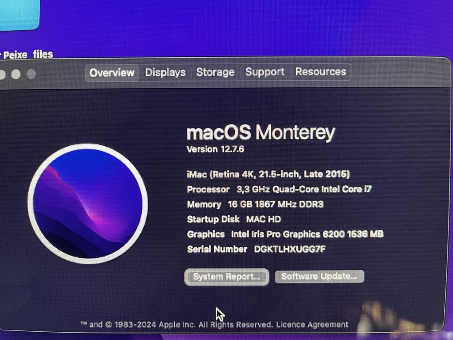 iMac Retina 4K 21,5" — i7 3,3GHz | 16GB RAM | Ecrã Substituído | Caixa e Acessórios Originais