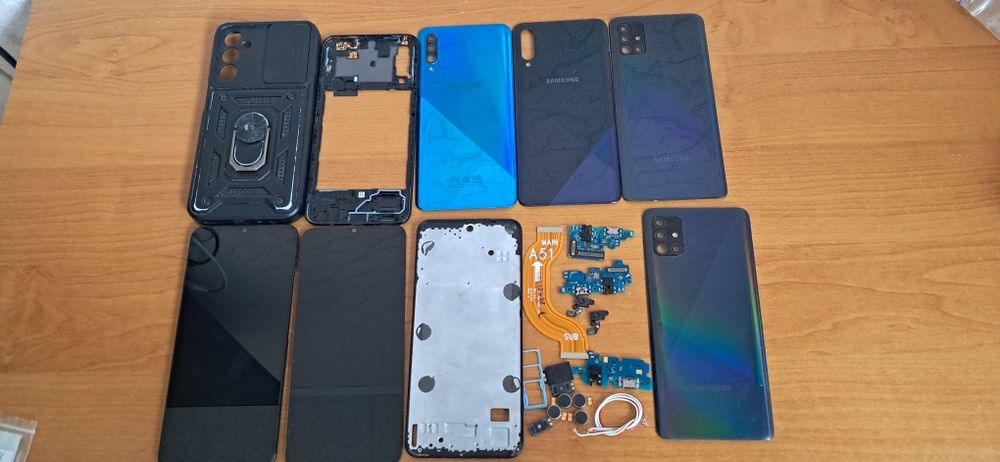 Запчасти на samsung A30s, A51, realme c11