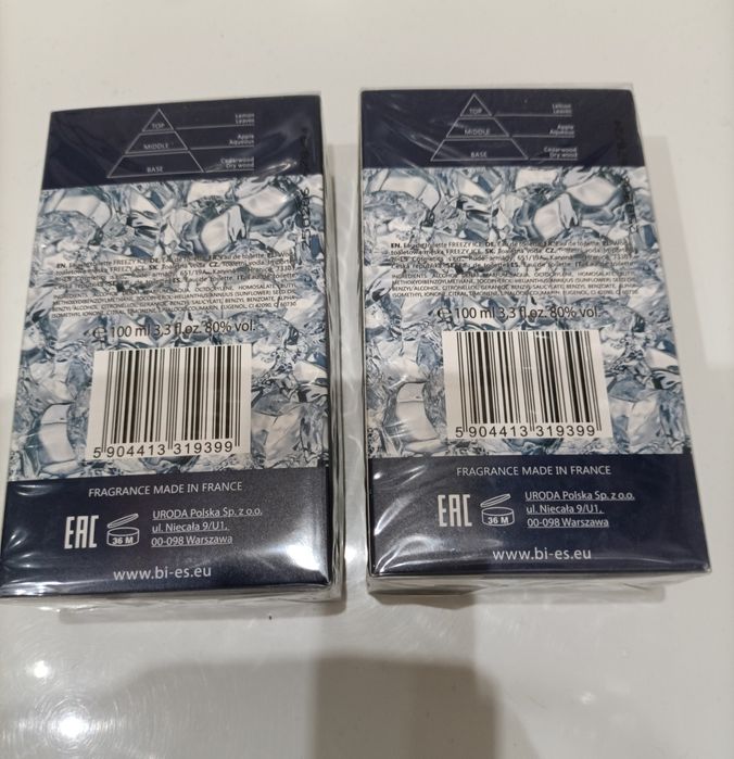 Perfumy Freeze  Ice. 2 szt.
