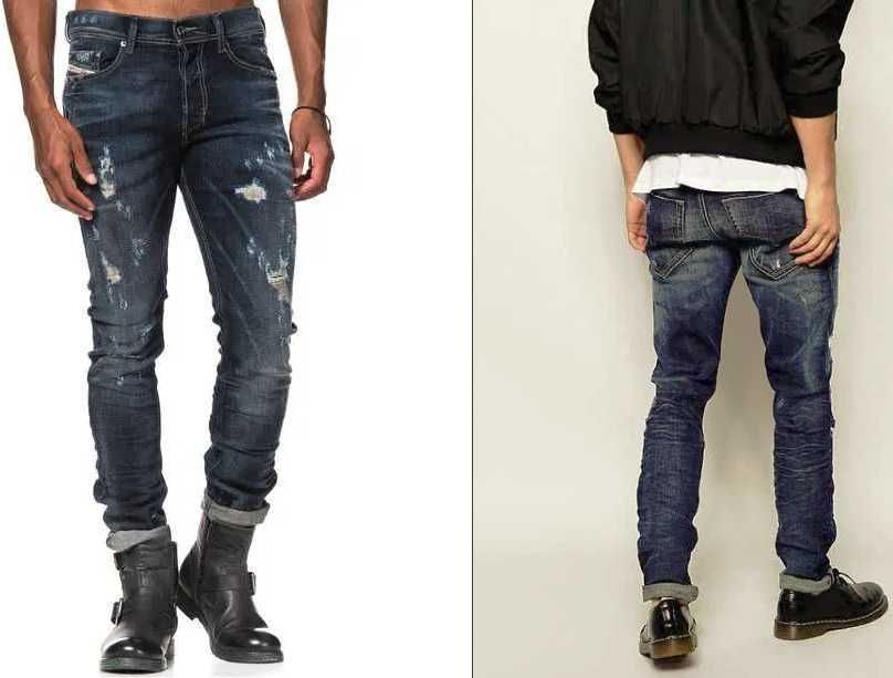 90/111 cm DIESEL TEPPHAR W33 L34 slim vintage rurki skinny jogger w32