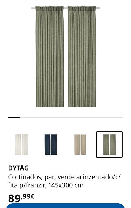 Cortinados Dytäg, 100% linho