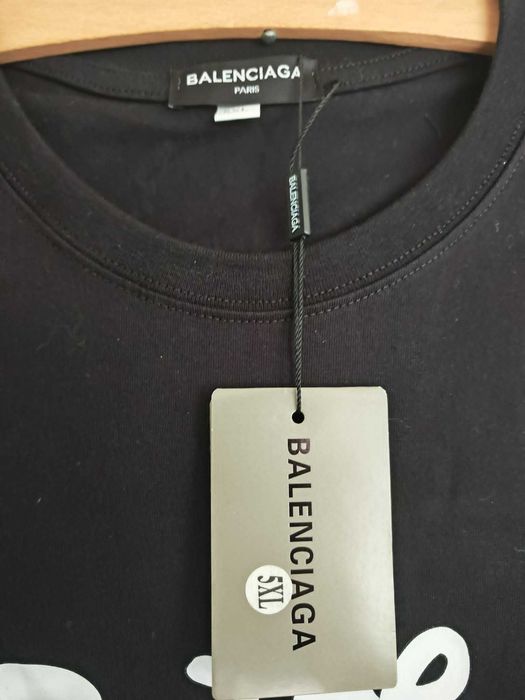 Czarny T-shirt Balenciaga x The Simpsons 5xl