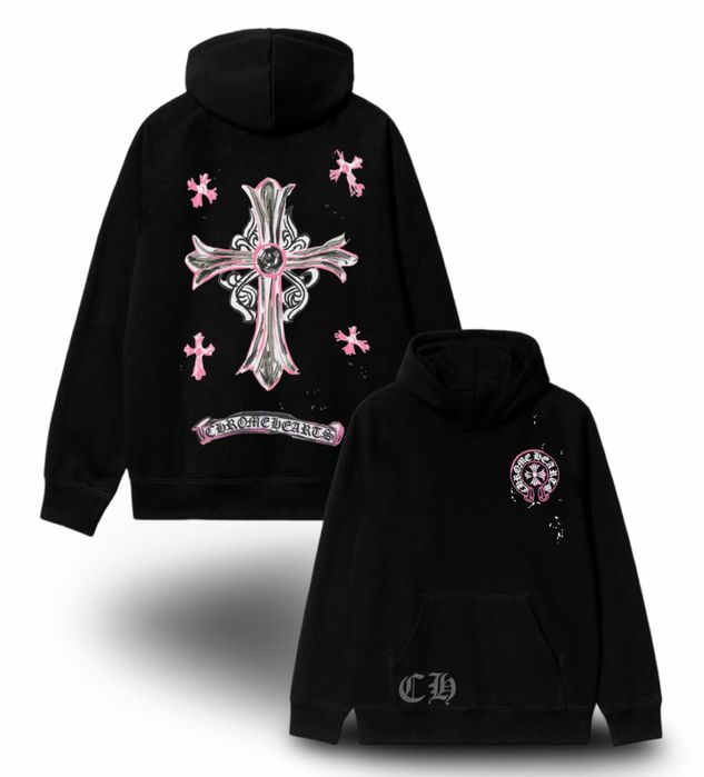 Худи Chrome Hearts Logo унисекс Хром Хартс с крестами толстовка кофта