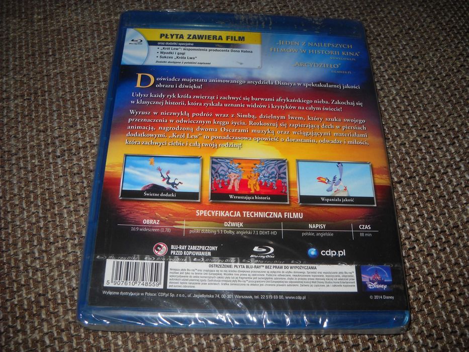 Król Lew - Blu-ray - Folia - PL - Unikat