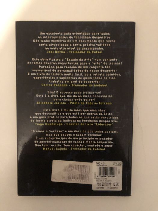 “Treinar o Sucesso – Um Guia para Treinadores e Atletas” – Filipe Beja
