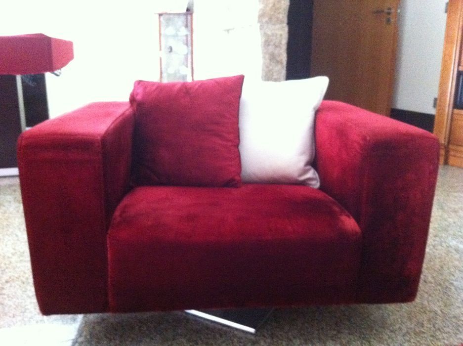 Sofá rotativo em veludo