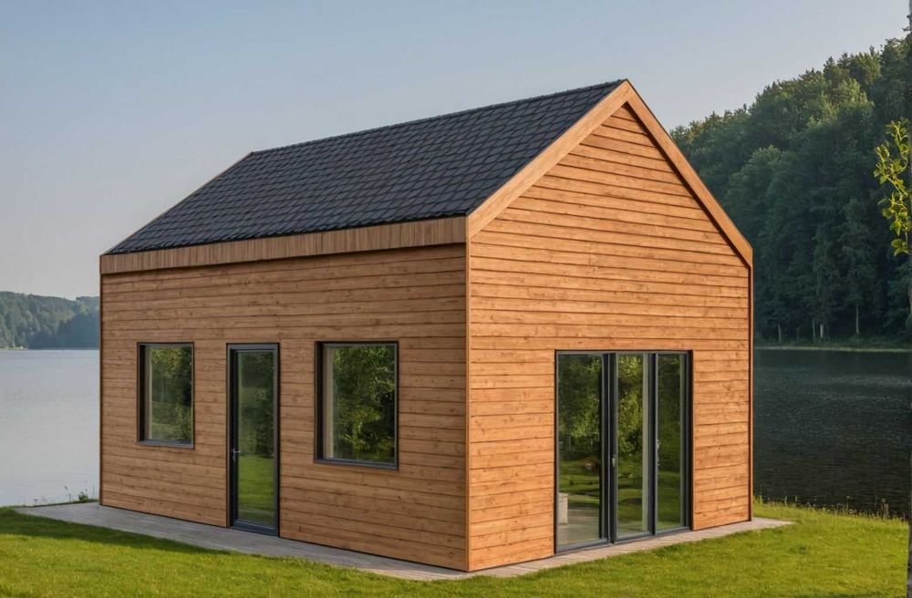 Konstrukcja drewniana szkielet domu 35 m2 z antresolą lub piętrem