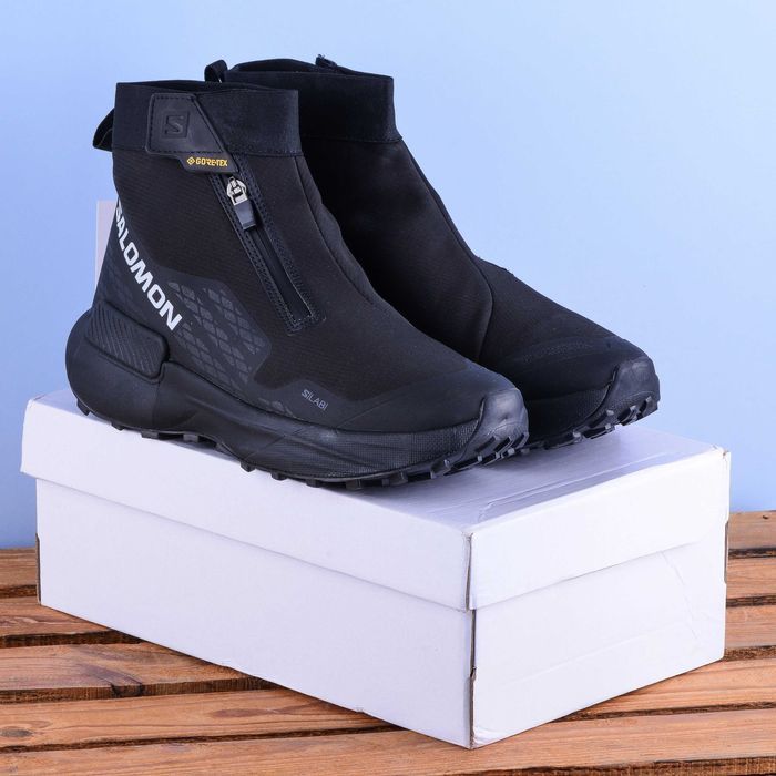 (2196) Акція! Зимові Кросівки черевики Salomon чорні з хутром (41-45)