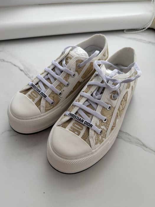 Кеди Christian Dior 38 (24 см) з золотою вишивкою