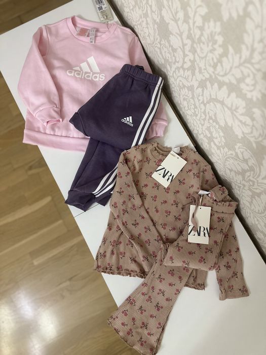 Теплий костюм на флісі Zara, Adidas розмір 3-4 роки 104 см