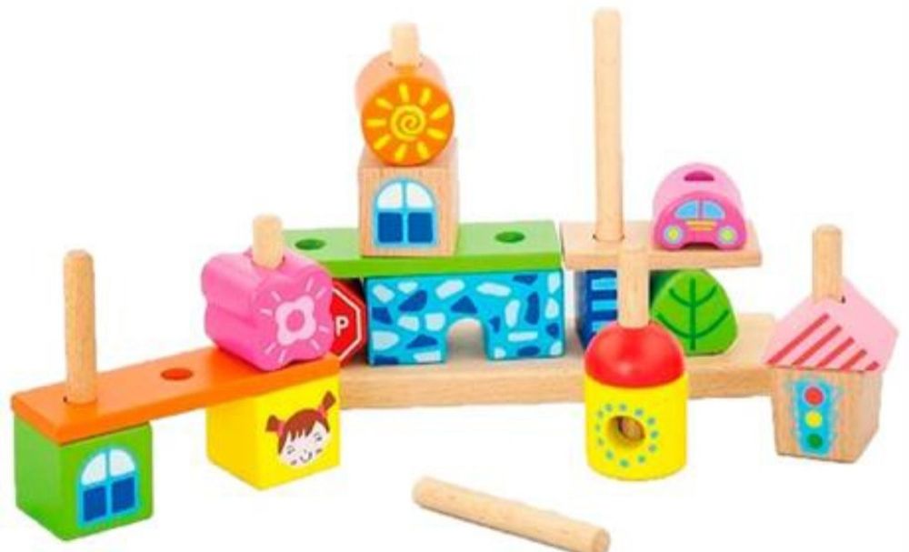 Набір кубиків Viga Toys "Місто" 50043