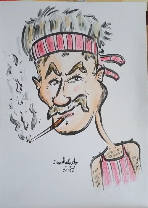 Art original cartoon 30x42cm