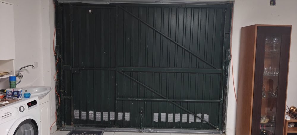 Portão basculante ferro garagem
