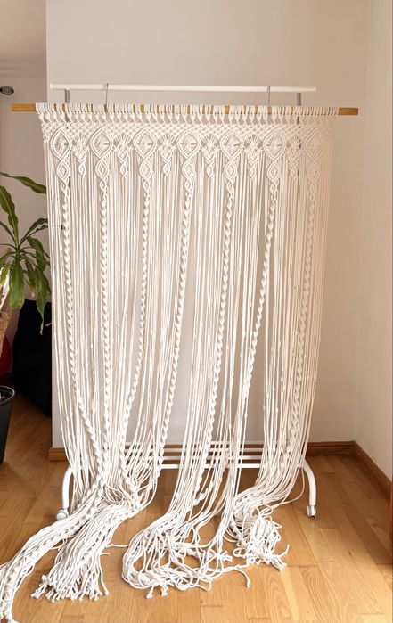 Cortina em macramé 140x200cm