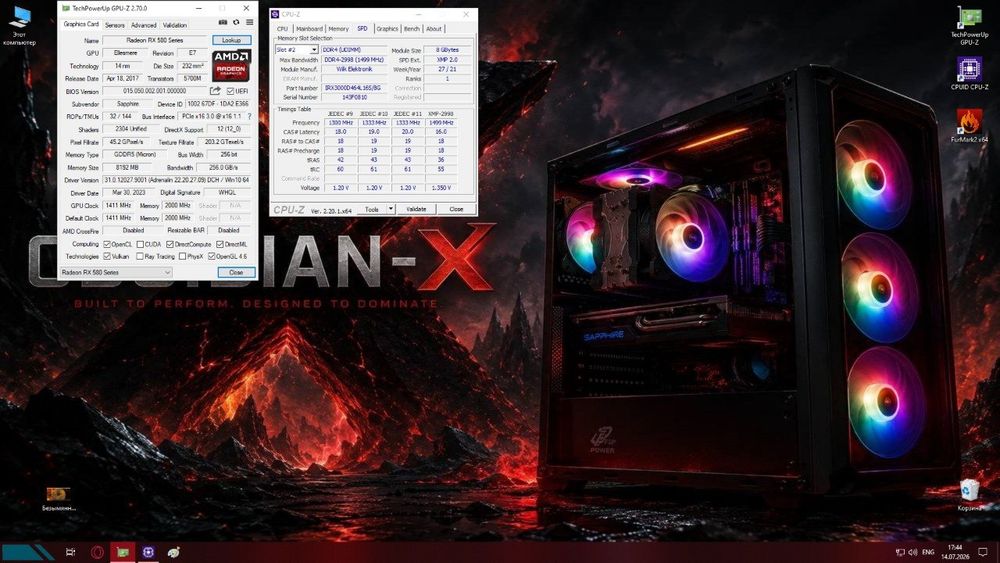 Obsidian-X — ігровий ПК, готовий до нових перемог!