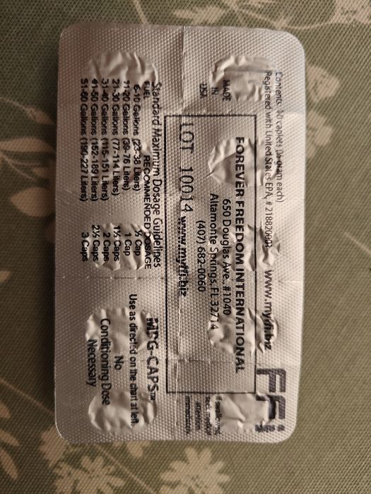 mowl CAPSULOID （ABYSSAL DOSE） Біокаталізатор для топлива MPG-Caps FFI (USA) 10 капсул: 880 грн