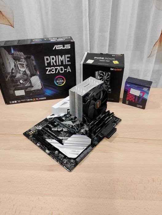 ASUS PRIME Z370-A, I7-8700K, HyperX DDR4-3200 x32GB, Pure ROCK: 12