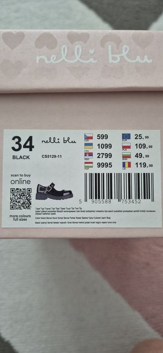 Buty lakierki eleganckie 34 dla dziewczynki