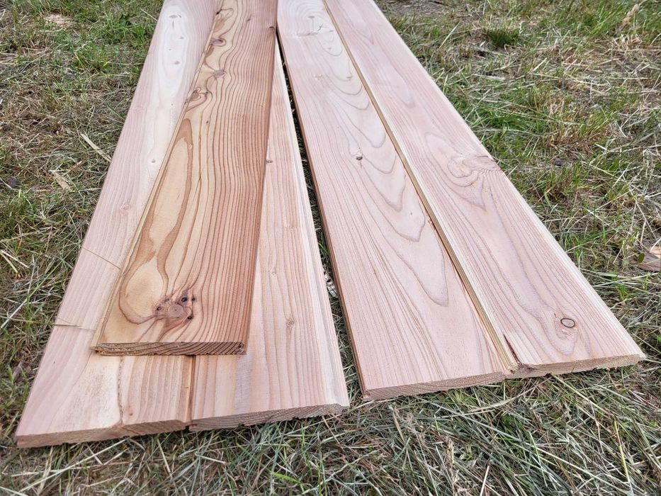 Deska modrzewiowa elewacyjna pióro wpust piękna trwała