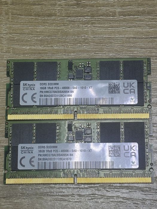 SK hynix DDR5 SO-DIMM 32GB (2×16GB) 4800MHz