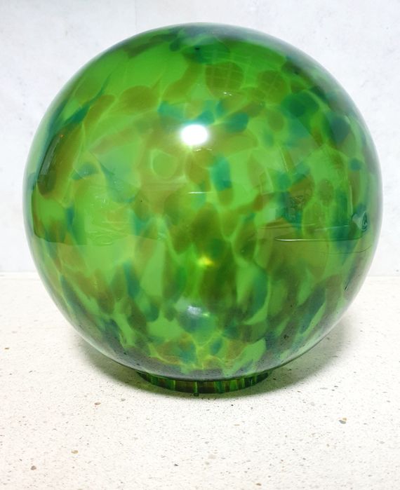 Fantástico globo de candeeiro multicolor em vidro artístico Anos 50