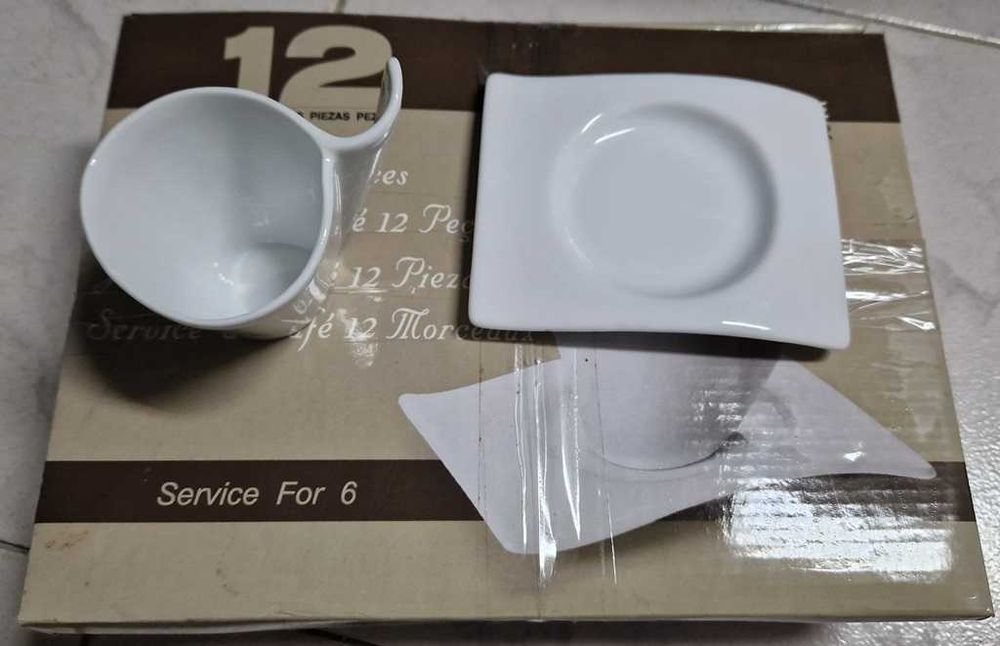 Conjunto de 6 chávenas de café - novas, nunca usadas