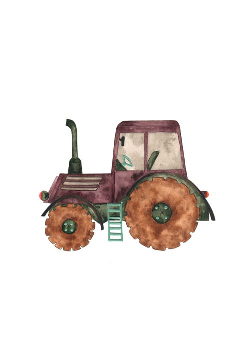 Zestaw trzech ilustracji, plakatów, akwareli do pokoju dziecięcego