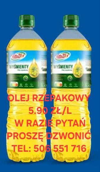 Olej rzepakowy spożywczy nowy