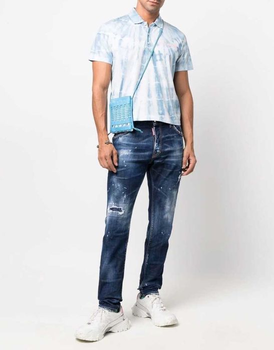 Dsquared2 spodnie jeansowe Blue 'Cool Guy' jeans niebieskie size 52