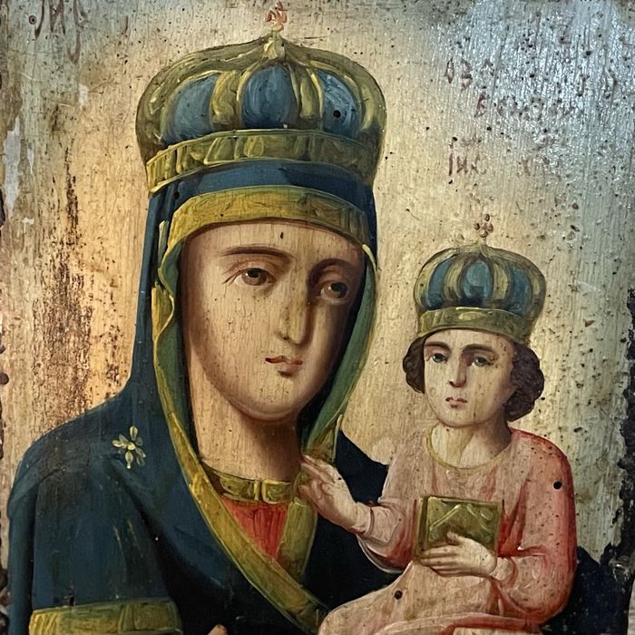 Старинная икона Озерянская Пресвятой Богородицы