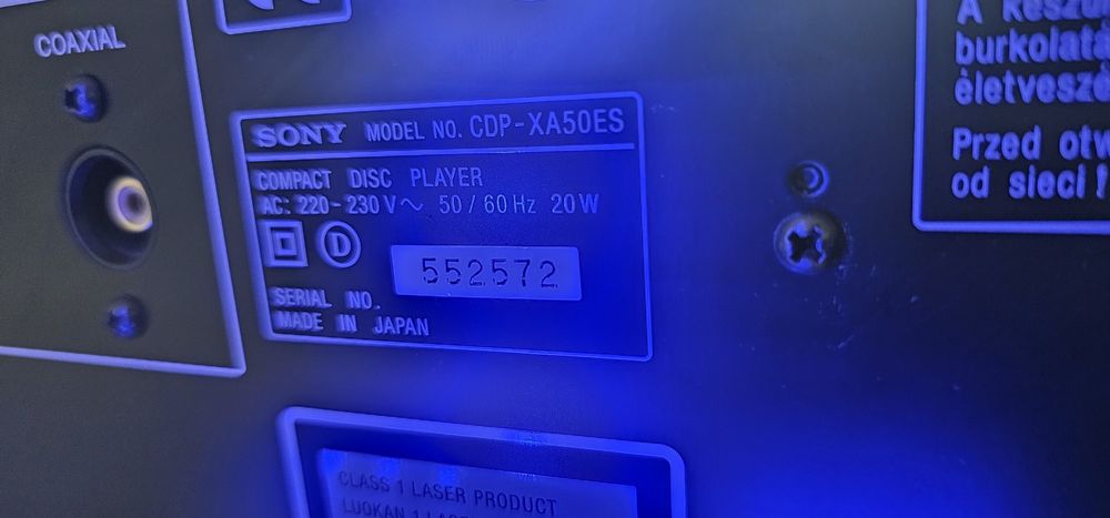 SONY CDP XA50ES+oryginalny pilot, szampański-idealny stan