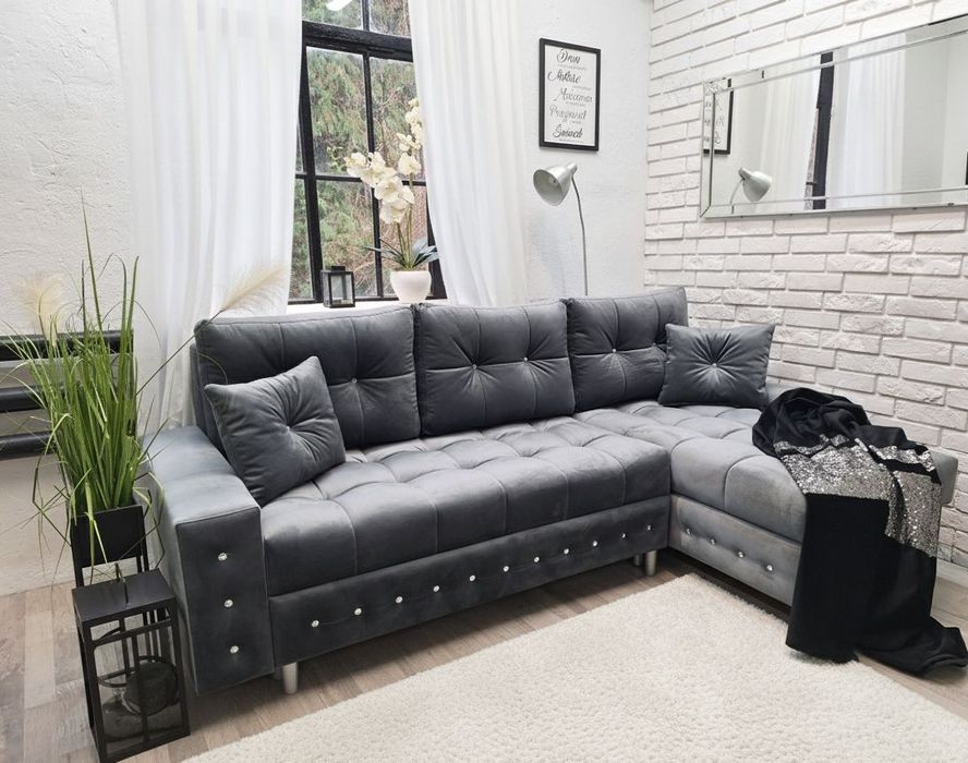 Narożnik w stylu Glamour  sprężyny