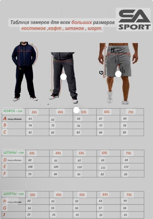 БАТАЛ (S - 7XL) Чоловічий спортивний костюм великих розмірів Туреччина