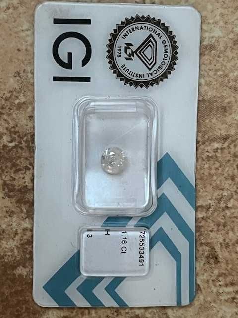 Imponujacy Diament 1,16 ct z Certyfikatem IGI-Wielkosc  robi wrazenie