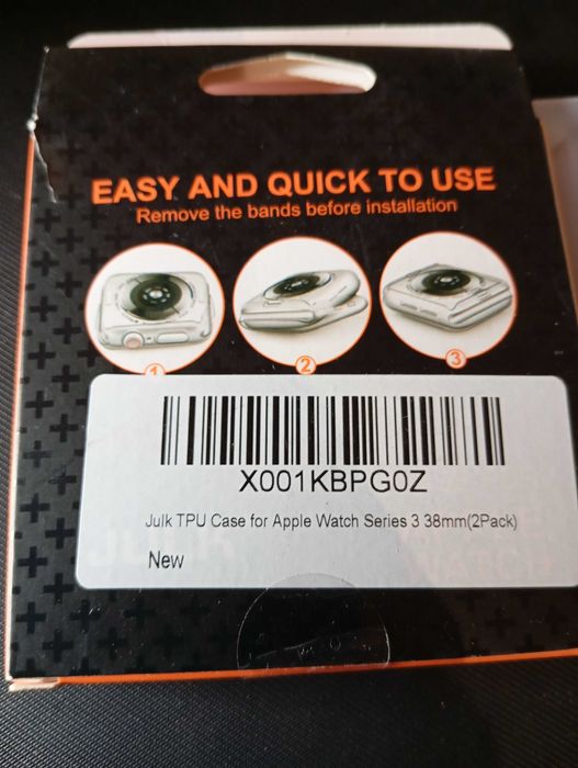 Case do Apple Watch seria 3 38 mm 2 sztuki w opakowaniu