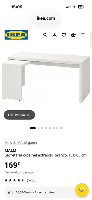 Secretária Malm Ikea