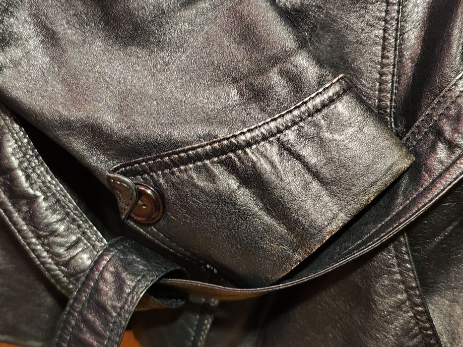 Czarna Kurtka Skórzana vintage SKÓRA NATURALNA  M